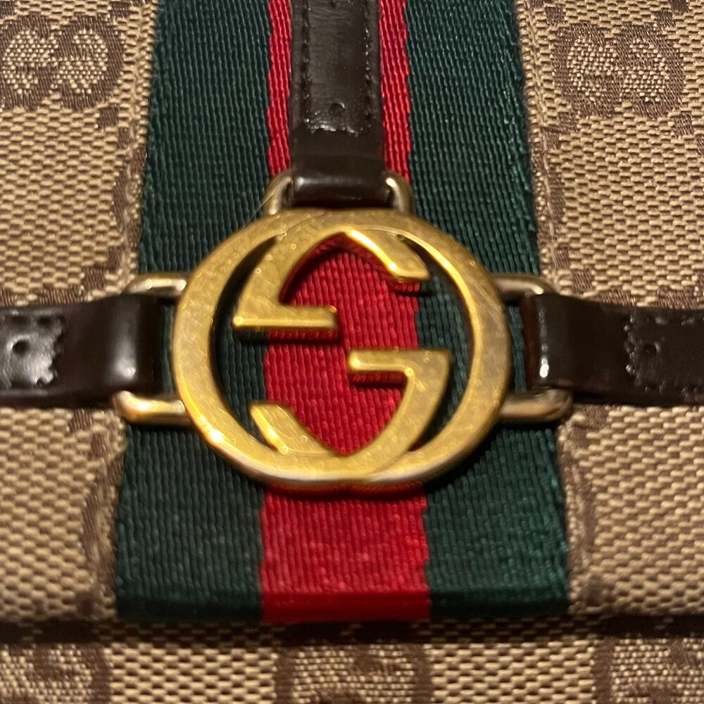 Authentic Vintage Gucci Ophidia GG Canvas Wallet + Box - Picture 2 of 15